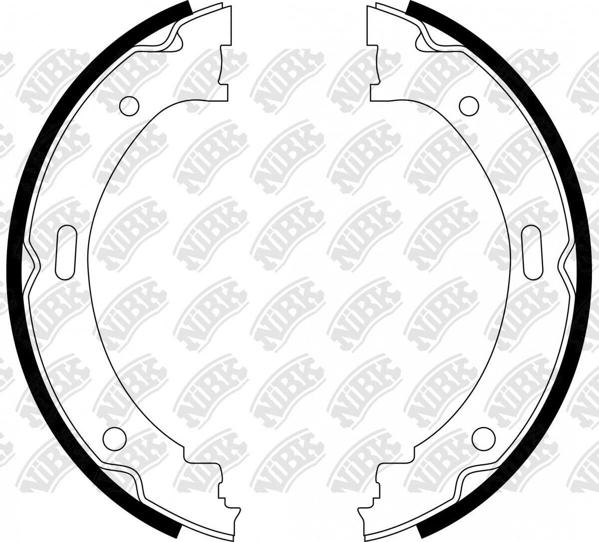 FN0639 BRAKE SHOE SET PARKING BRAKE