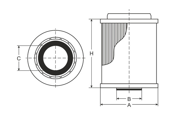 SH4041L SCT engine oil filter