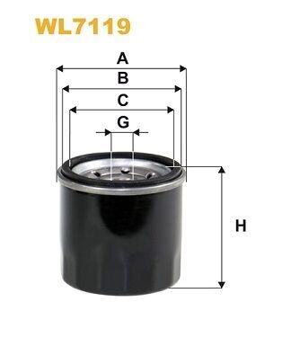 WL7119 Wix engine oil filter- SM160 W67/2 51056 - Chevrolet Spark