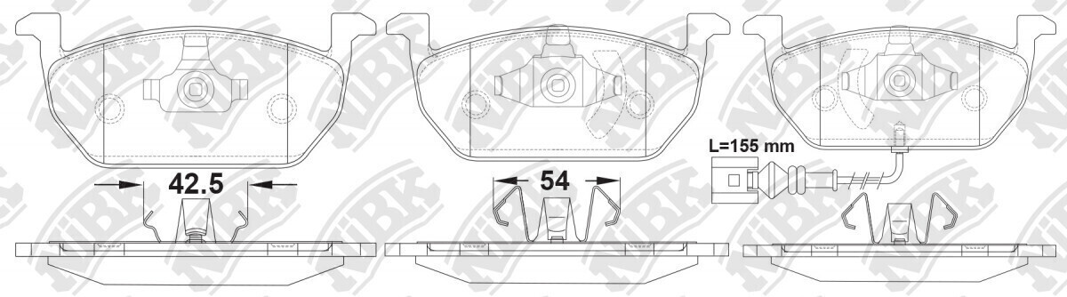 D1968 HUARUIFENG  BRAKE PADS FRONT