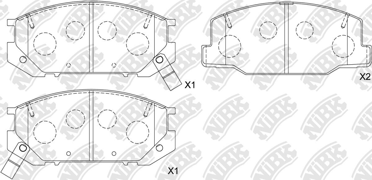 D527 WHITE  BRAKE PADS FRONT