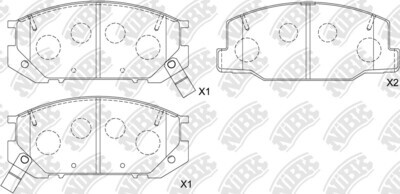 D527 WHITE  BRAKE PADS FRONT