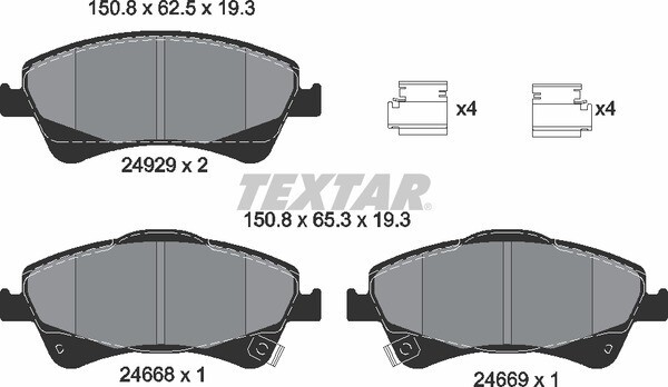D1972 CAC  BRAKE PADS FRONT