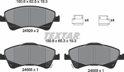 D1972 CAC  BRAKE PADS FRONT