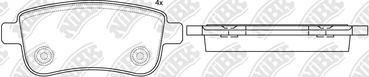 D1820 HUARUIFENG  BRAKE PADS REAR