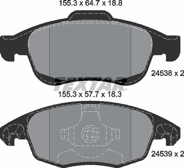 D1717 RB WOLF  BRAKE PADS FRONT
