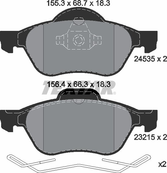 24535 TEXTAR BRAKE PADS FRONT