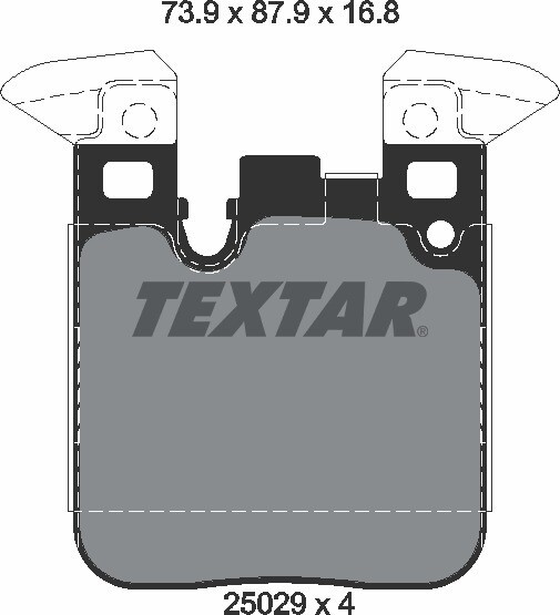 25029 TEXTAR  BRAKE PADS REAR