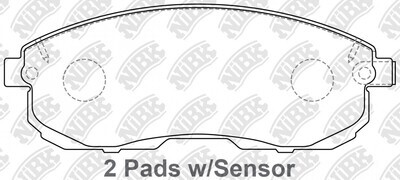 D815 BLACK  BRAKE PADS FRONT