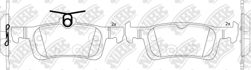 D1890 IFK  BRAKE PADS REAR