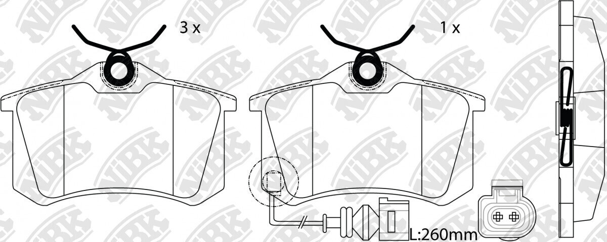 D340 NAPA  BRAKE PADS REAR