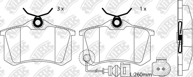 D340 NAPA  BRAKE PADS REAR