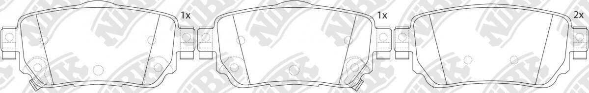 D1965 NILSN  BRAKE PADS REAR