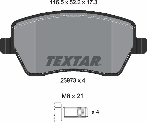 23973 TEXTAR BRAKE PADS FRONT