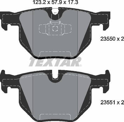 23550 SUPER GRIP  BRAKE PADS REAR