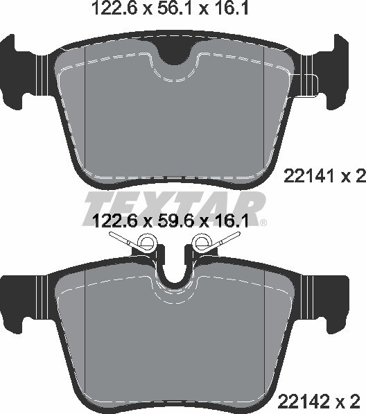 22141 TEXTAR BRAKE PADS REAR