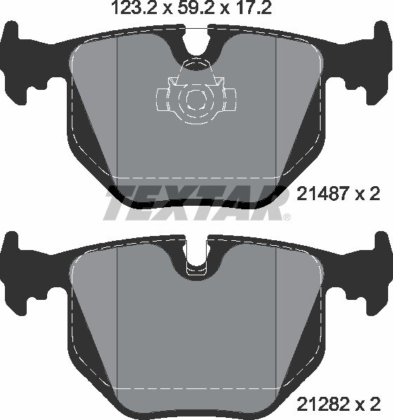 21487 TEXTAR BRAKE PADS REAR