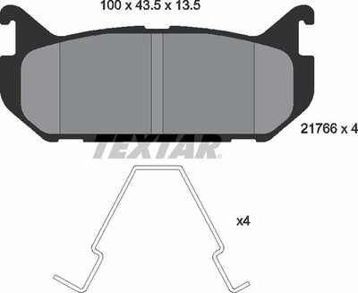 AT584 ATE  BRAKE PADS REAR 13.0464-2099.2