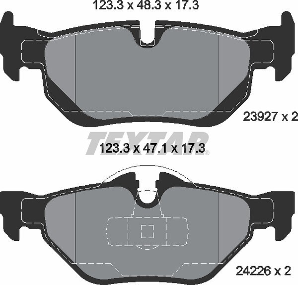 23927 TEXTAR BRAKE PADS REAR