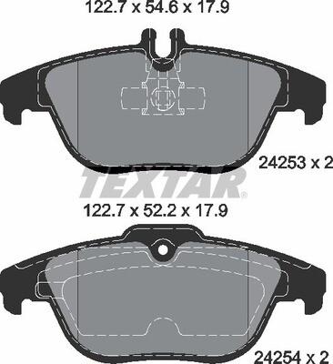 24253 TEXTAR BRAKE PADS REAR