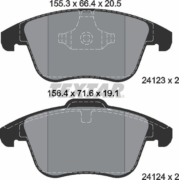 24123 TEXTAR BRAKE PADS FRONT