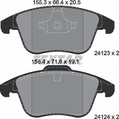 24123 TEXTAR BRAKE PADS FRONT