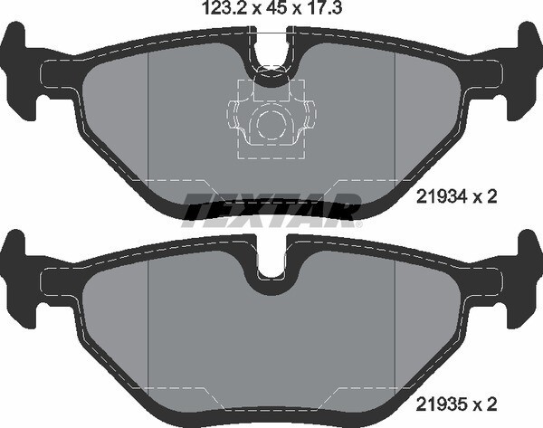 21934 TEXTAR  BRAKE PADS REAR