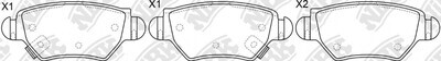 D1461 GAM  BRAKE PADS REAR