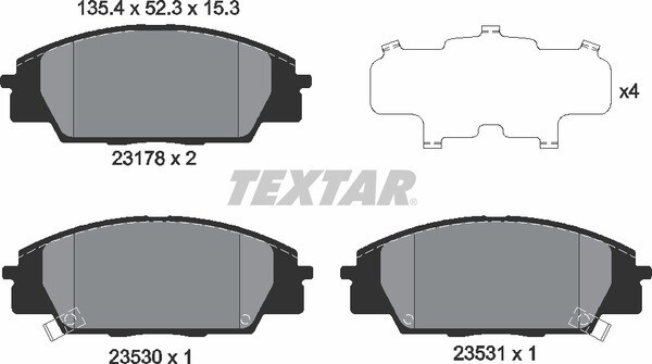 AT829 ATE  BRAKE PADS FRONT 13.0464-2253.2