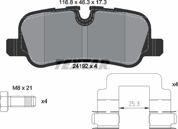 24192 TEXTAR BRAKE PADS REAR