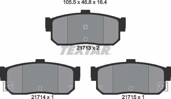 AT595 ATE  BRAKE PADS REAR 13.0464-2218.2