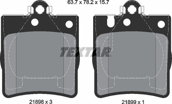 21898 TEXTAR BRAKE PADS REAR