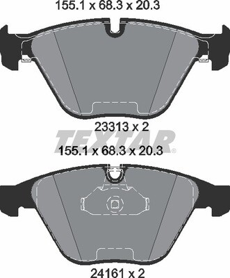 23313 TEXTAR BRAKE PADS FRONT