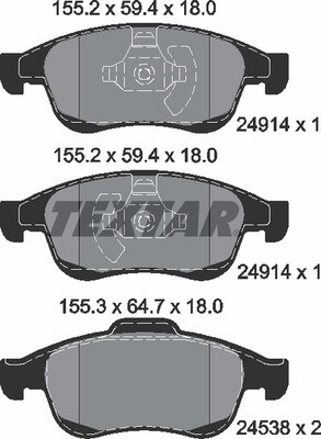 24914 TEXTAR BRAKE PADS FRONT