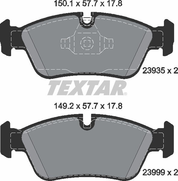 23935 TEXTAR  BRAKE PADS FRONT
