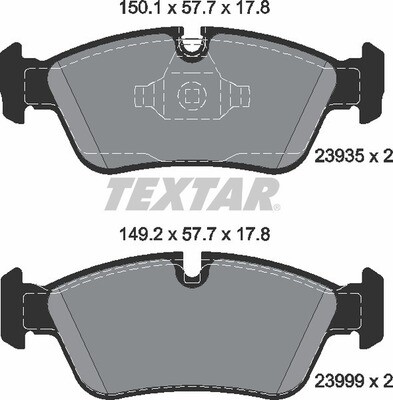 23935 TEXTAR  BRAKE PADS FRONT