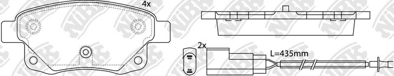 D1502 ZHEN ZHI DA  BRAKE PADS REAR