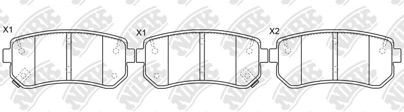D1157 NAPA  BRAKE PADS REAR