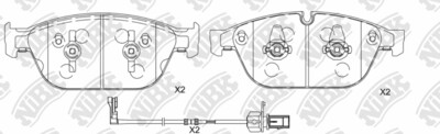 D1546 CARDIFF  BRAKE PADS FRONT