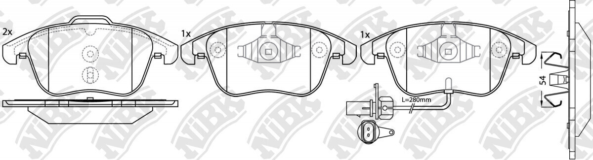 D1535 TURTLE BRAKE PADS FRONT