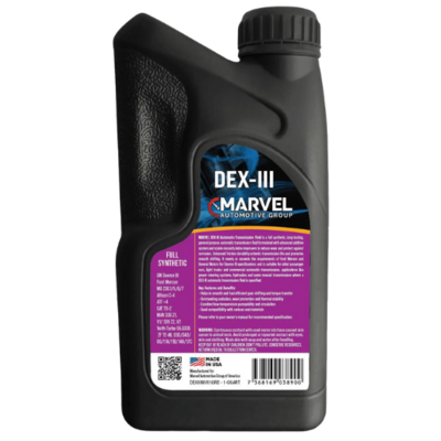 MARVEL DEX-III (RED) AUTOMATIC TRANSMISSION FLUID FULL SYNTHETIC 1 U.S. QT / 946 mL