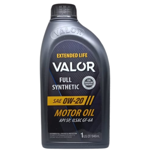 VAL-0W20-1 VALOR SAE 0W-20 SP FULL SYNTHETIC MOTOR OIL 1 U.S. QT / 946 mL