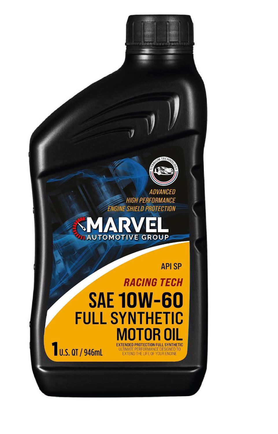 MAR-10W60-1 MARVEL SAE 10W-60 FULL SYNTHETIC BLEND MOTOR OIL 1 U.S. QT / 946 mL