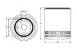6539 W816/80 Standard engine oil filter