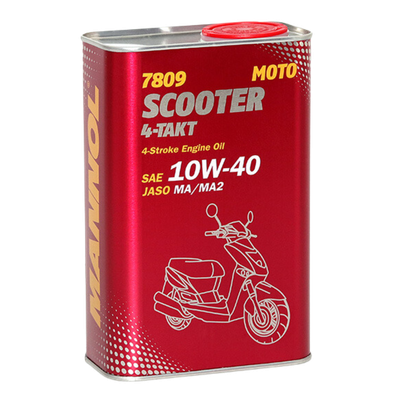 7809 MANNOL SCOOTER 4-TAKT SAE 10W-40 JASO MA/MA2 METALLIC 1L