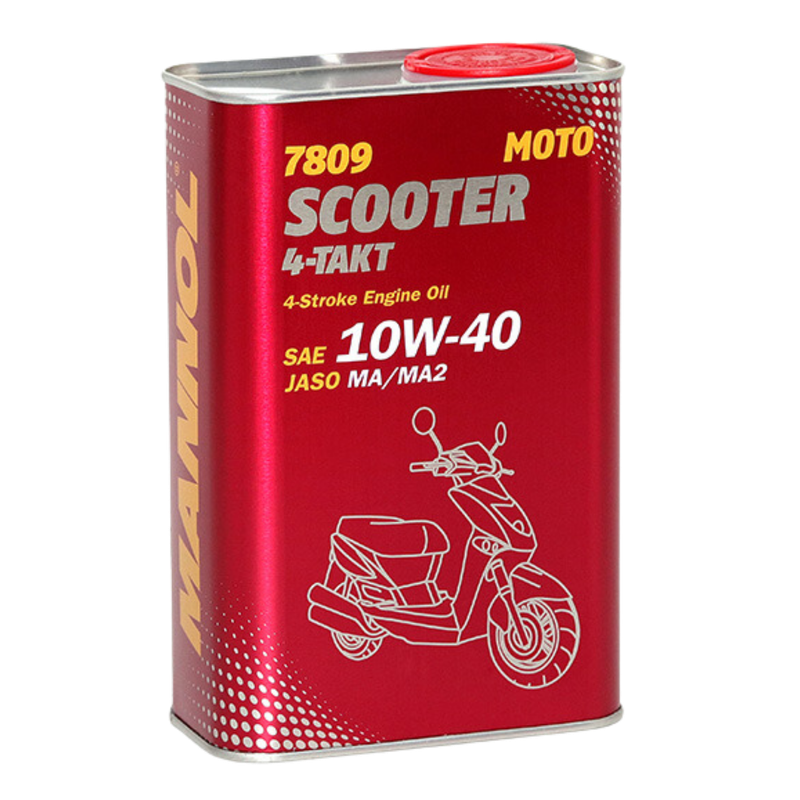 7809 MANNOL SCOOTER 4-TAKT SAE 10W-40 JASO MA/MA2 METALLIC 1L