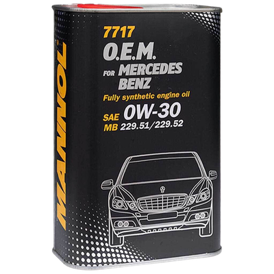 7717 MANNOL SAE 0W-30 OEM MB 229.51/229.52 METALLIC