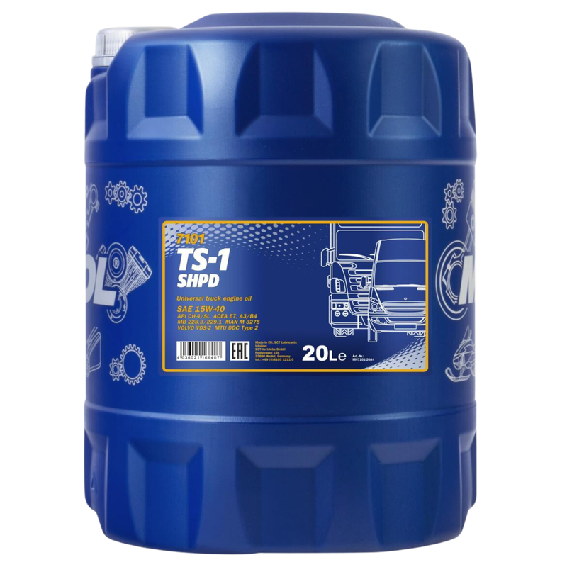 7101 MANNOL TS-1 SHPD SAE 15W-40 CH-4/SL 20L