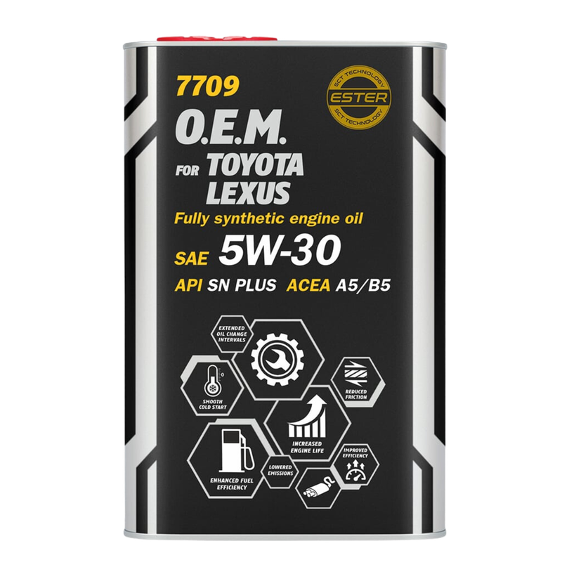 7709 MANNOL SAE 5W-30 F.SYNT. SN OEM TOYOTA/LEXUS METALLIC