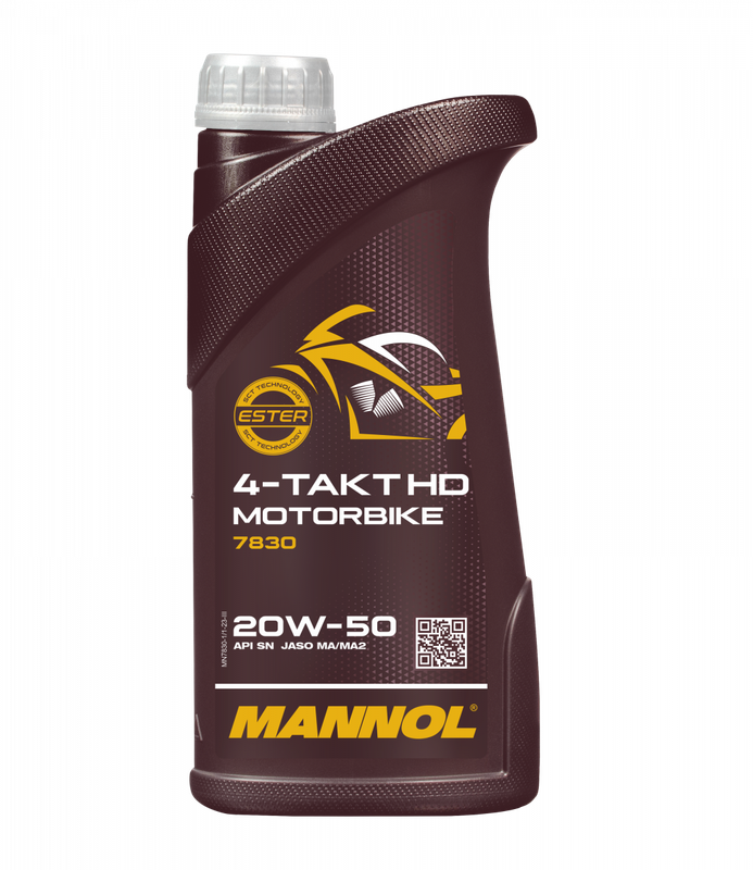 7830 MANNOL MOTORBIKE 4-TAKT HD SAE 20W-50 SL JASO MA/MA2 1L